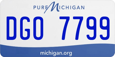 MI license plate DGO7799