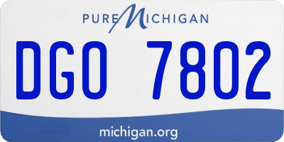 MI license plate DGO7802