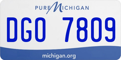 MI license plate DGO7809