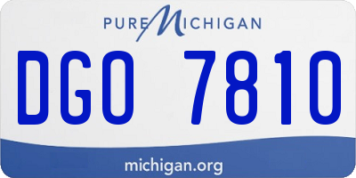 MI license plate DGO7810