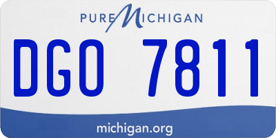 MI license plate DGO7811
