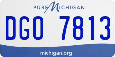 MI license plate DGO7813
