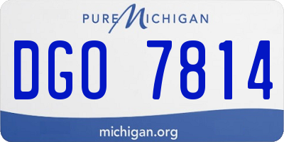 MI license plate DGO7814