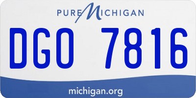 MI license plate DGO7816