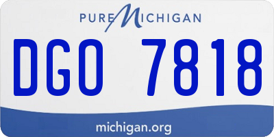 MI license plate DGO7818