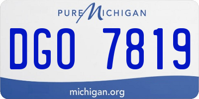 MI license plate DGO7819