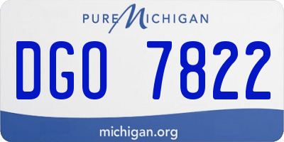 MI license plate DGO7822