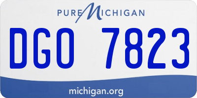 MI license plate DGO7823