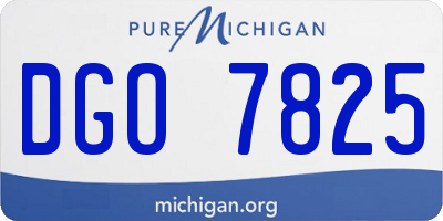 MI license plate DGO7825