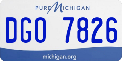 MI license plate DGO7826
