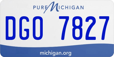 MI license plate DGO7827