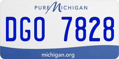 MI license plate DGO7828