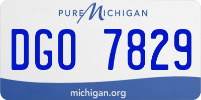 MI license plate DGO7829
