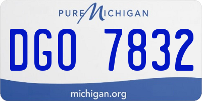 MI license plate DGO7832