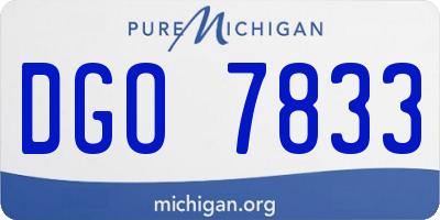 MI license plate DGO7833