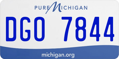 MI license plate DGO7844