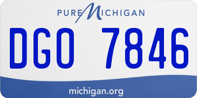 MI license plate DGO7846