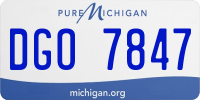 MI license plate DGO7847