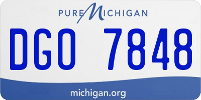MI license plate DGO7848