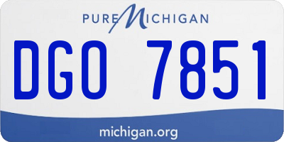MI license plate DGO7851