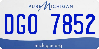 MI license plate DGO7852