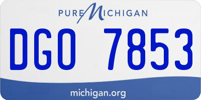 MI license plate DGO7853