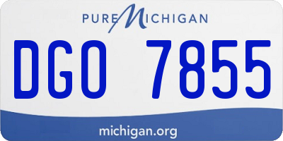 MI license plate DGO7855