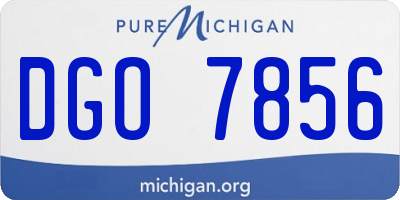 MI license plate DGO7856