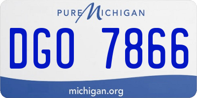 MI license plate DGO7866