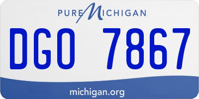 MI license plate DGO7867