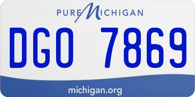 MI license plate DGO7869