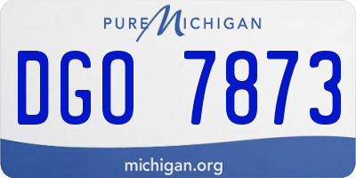 MI license plate DGO7873