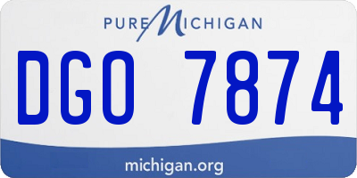 MI license plate DGO7874