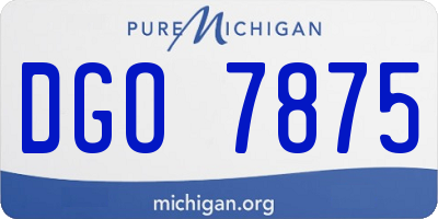 MI license plate DGO7875
