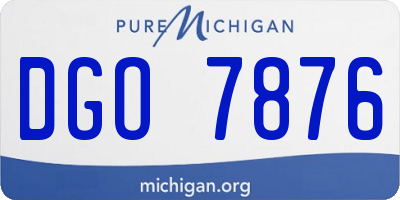 MI license plate DGO7876