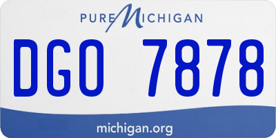 MI license plate DGO7878