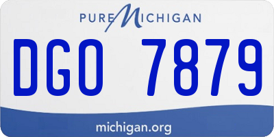 MI license plate DGO7879