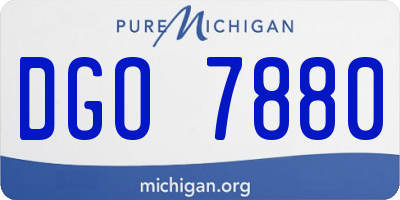 MI license plate DGO7880