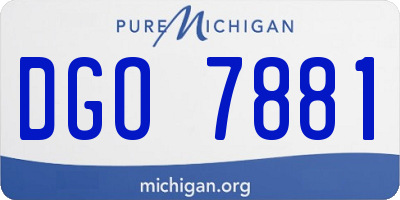MI license plate DGO7881