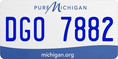 MI license plate DGO7882