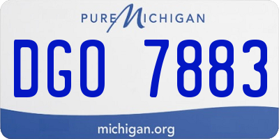 MI license plate DGO7883