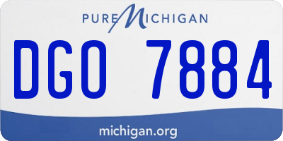 MI license plate DGO7884