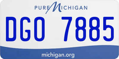MI license plate DGO7885