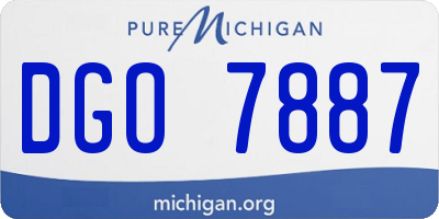 MI license plate DGO7887