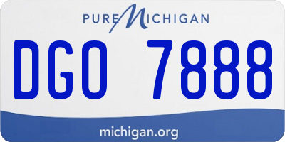 MI license plate DGO7888