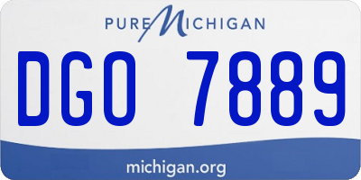 MI license plate DGO7889