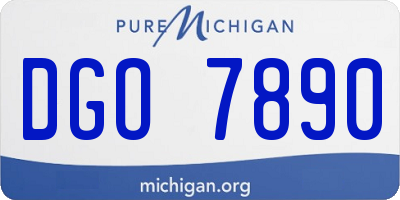 MI license plate DGO7890