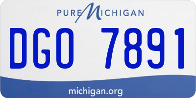 MI license plate DGO7891
