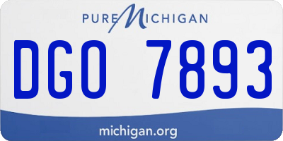 MI license plate DGO7893