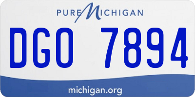 MI license plate DGO7894